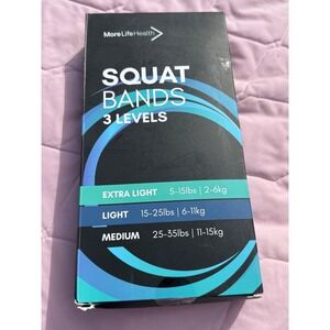 More Life Health Squat Bands 3 Levels Resistance Loop Exercise Fitness